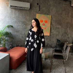 Black Eclipse Dot Dress
